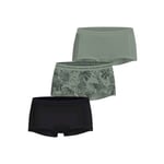 Björn Borg Trosor 3P Everyday Cotton Boxer Shorts Svart/Grön bomull Small Dam