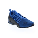 Puma Axelion Bubble Graphic 37809801 Mens Blue Canvas Athletic Running Shoes