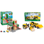 BRIO World Parking Garage for Kids Age 3 Years Up - Compatible with all BRIO Railway Train Sets & Accessories & World Construction Vehicles for Kids Age 3 Years Up