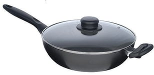 Non Stick Fry Pan & Lid 26cm Handle Food Prepare Kitchen Hob Gas Electric Cook