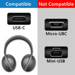 Geekria Type-C to USB-C Charging Cable for Bose 700, QC45, QC Earbuds
