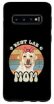 Coque pour Galaxy S10 Best Lab Mom Mignon Labrador Retriever Lovers Retro Sunset