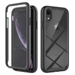 IPhone XR deksel med en skjermbeskytter - Svart