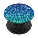 Magical Sparkly Pretty Black, Blue & Green Sparkle PopSockets Swappable PopGrip