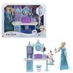 Disney Frozen Toys, Dessert Playset with Elsa Doll, Olaf Figure, 2 Colors Dough