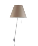 Luceplan - Costanza Vägglampa m/Dimmer Alu/Shaded Stone