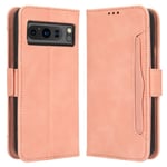 Google Pixel 8 Pro Fodral Med Avtagbart Kortfodral Rosa