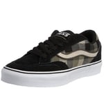 Vans Men's Holder Skateboarding Shoe (plaid) black/buff white VF4F3YV 9 UK