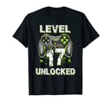 Level 17 Unlocked Birthday Boy Video Gamer Controller T-Shirt