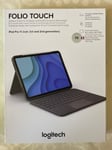 Logitech Folio Touch - Clavier et étui - avec trackpad - rétroéclairé - Apple Smart connector - AZERTY - Français - graphite - pour Apple 11-inch iPad Pro (1ère génération, 2e génération)