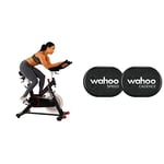 Sunny Health & Fitness Indoor Cycling Wheel with Magnetic Belt Drive, 136kg Max Weight & Wahoo RPM Speed and Cadence Sensor for iPhone, Android and Bike Computers