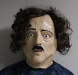 The Rubber Plantation TM 619219291538 Edgar Allan Poe Latex Mask Full Head Fancy Dress The Following Halloween Costume Accessory, Unisex-Adult, Brown, One Size