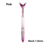 1pc Mermaid Pens Gradient Gel Quicksand Sequins Pink Black-1.0mm
