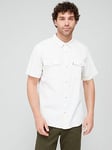 Levi's Short Sleeve Relaxed Fit Western Shirt - Beige, Beige, Size L, Men