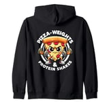 Pizza Weights & Protein Shakes Workout Funny Gym Quotes Gym Zip Hoodie