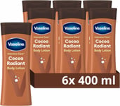 Vaseline Cocoa Radiant Body Lotion 100% Cocoa Butter for Dry Skin 6X 400 Ml