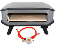 Cozze® Four à pizza à gaz 17" avec pierre à pizza, régulateur et tuyau 8,0 kW 50 mbar
