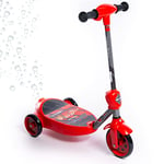 Huffy Disney Pixar Cars Bubble Electric Scooter For Kids 3-5 Years 6v Battery Toy Ride On Scooter With Bubble Machine ft Lightning McQueen, Red, One Size