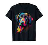 Dog Lover Womens Colorful Labrador Retriever Mens T-Shirt