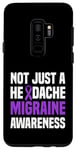 Coque pour Galaxy S9+ Not Just A Headache Migraine Awareness Wear Ruban violet