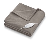 Beurer HD75 Taupe Cosy Electric Heated Throw Overblanket With 6 Temp Settings