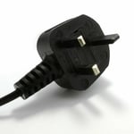 Right Angle New Figure 8 Power Cable Cloverleaf for LG TV UK Lead 2 M Black