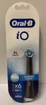 ORAL-B iO Ultimate Clean Replacement Brush Heads x 6 BLACK Sealed 100% GENUINE