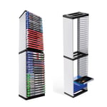 Game Disc Tower Stand, Vertical Stand CD Storage Holder, Game Disc Rack for PS5, Shelf Multifunctional Mount Game Handle Disc Storage Bracket Can Hold Up to 36 Game Cases