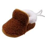 Winter Cute Baby Warm Anti-slip Soft Soles Bootie Shoes Brown 0-6months