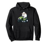 Cute Sheep Riding Lawn Mower Tractor Design Pullover Hoodie