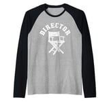 Movie Director Chair Film Making Filmmaker Funny Gift Raglan Baseball Tee