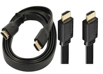 Xtreme 65422 Câble HDMI Flat 4 K, Compatible avec PS4/PS3/XBOX360/Wii U/TV, Longueur 150 cm