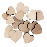 36 träfigurer i form av hjärtan i 3 olika storlekar