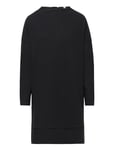 Knitted Dress With Mock Neck Kort Klänning Black Esprit Casual