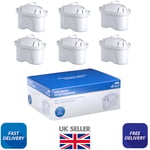 6 x Pack of Water Filter Cartridges for BRITA ALUNA Jugs MAXTRA Type