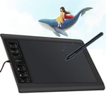 DIGITNOW! Digital Graphics Drawing Tablets,10 x 6.25 Inch Ultrathin Computer Drawing Pen Display Tablet with Battery-Free Stylus & 12 Shortcut Keys (8192 Levels Pressure Sensitive)