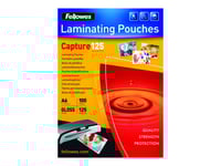 Fellowes Laminating Pouches Capture 125 Micron - 111 X 154 Mm Lamineringsfickor