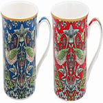 Set of 2 - William Morris Mugs - 2 Assorted Strawberry Thief Design in Gift...