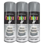3X Light Grey Gloss Spray Paint Aerosol Auto Car Lacquer Wood Metal 400ml