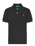 H/S Polo Shirt Tops T-shirts Polo Shirts Short-sleeved Polo Shirts Black United Colors Of Benetton