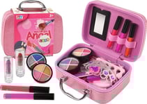 Leantoys Smink För Barn Kosmetika Rosa Glitter Koffert Lean Toys