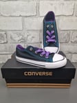 Converse Oxdt Animal  Size 10 Junior, Black Purple, New In Box
