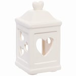 Baker Ross Heart Ceramic Lanterns - Box of 3, Valentine Crafts for Kids (FC464)