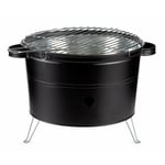 Sans Marque - Barbecue portable à charbon de bois avec 2 poignées 42x35x21cm - noir - Noir