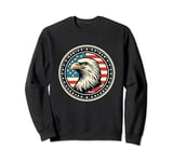 Vintage Retro American Flag | Bald Eagle | 4th of July Sweatshirt