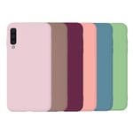 QC-EMART 6 Pack Cases for Samsung A50, for Samsung Galaxy A50 Silicone Phone Case Matte Finish Soft TPU Ultra Slim Shockproof Protective Bumper Cover Sleeves Rainbow Pastel Colour Series