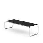 Knoll - Laccio low table, Rectangular, skiva i Vit Calacatta marmor - Silver, Vit - Vit - Soffbord - Metall/Sten