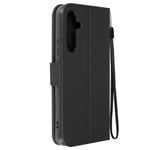 Panda Fodral till Samsung S24 - AVIZAR - Plånbok Video Support Strap Svart Svart