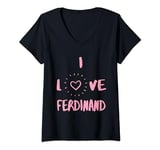 Womens I Love Ferdinand I Heart Ferdinand fun Ferdinand gift V-Neck T-Shirt
