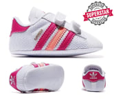 Adidas Kids Superstar Baby Trainers Classic Sneakers White/pink